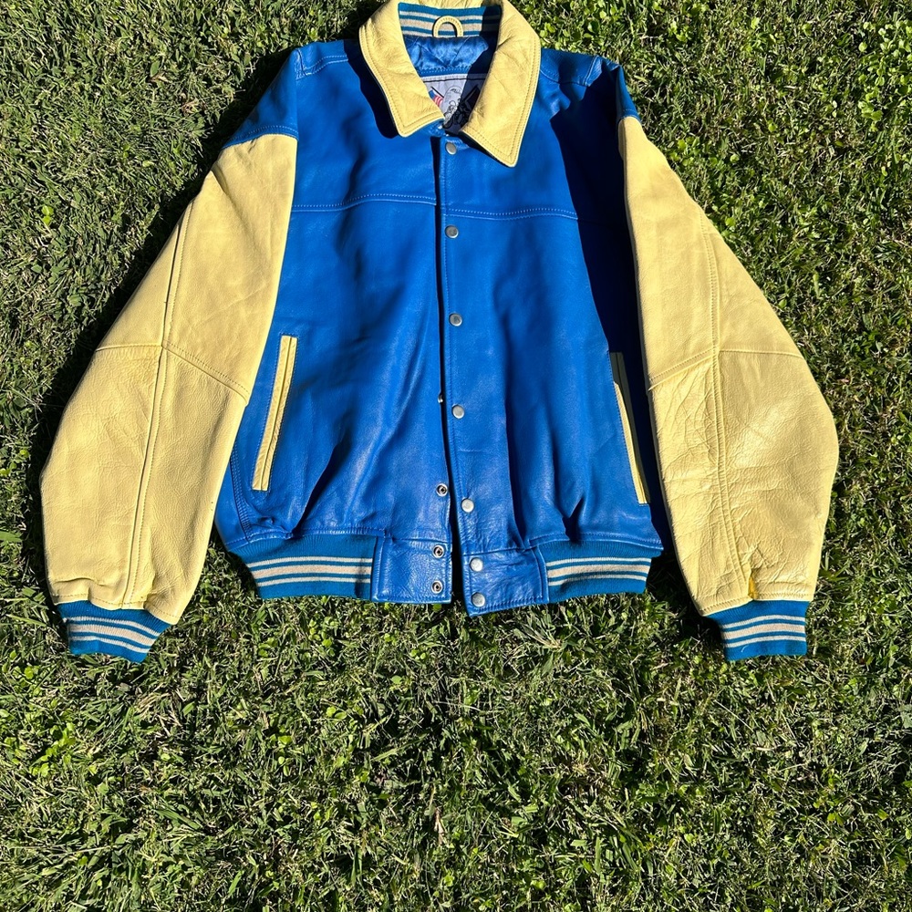 Vintage American campus leather jacket